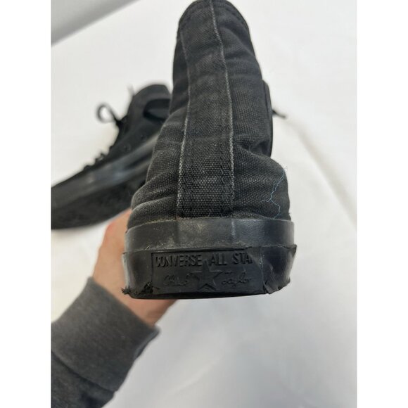 VTG Men’s Black Size 10 Converse High Tops Distressed/Grunge/Retro 🤩 - Picture 8 of 10